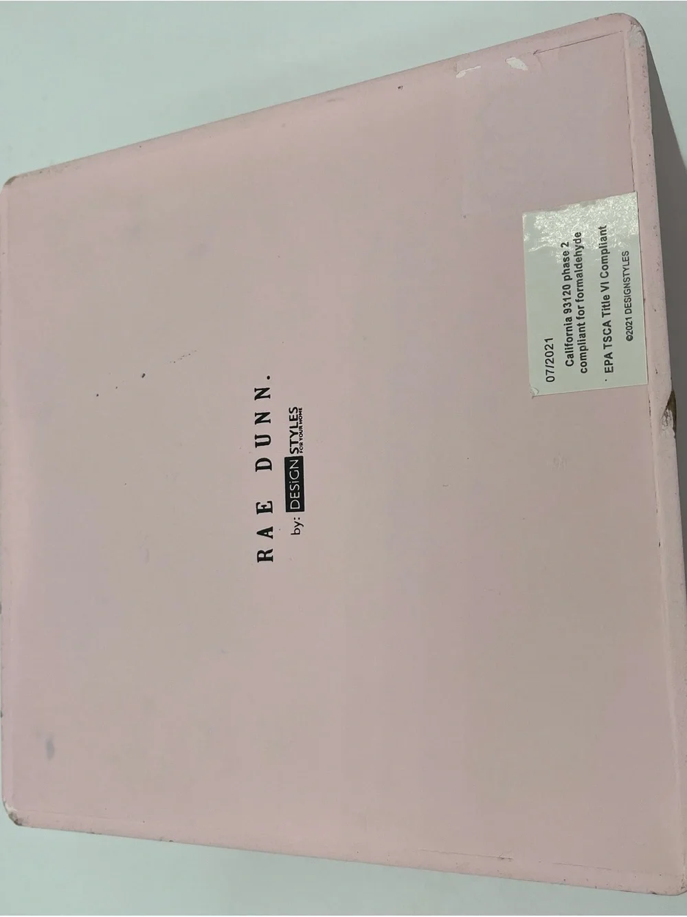 Rae Dunn Pink and White Jewelry Box with Butterfly 